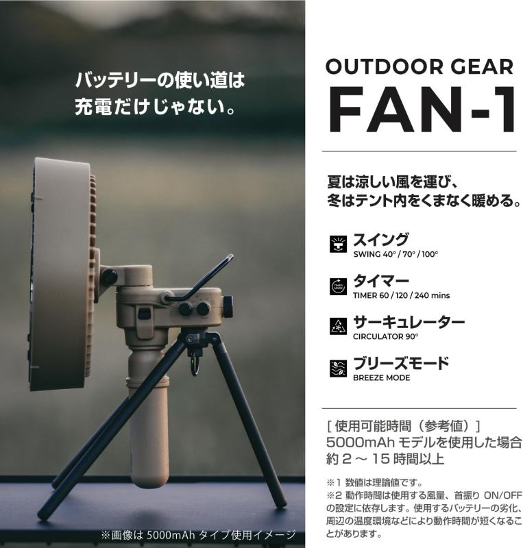 エレコム NESTOUT 扇風機 サーキュレーター アウトドアファン